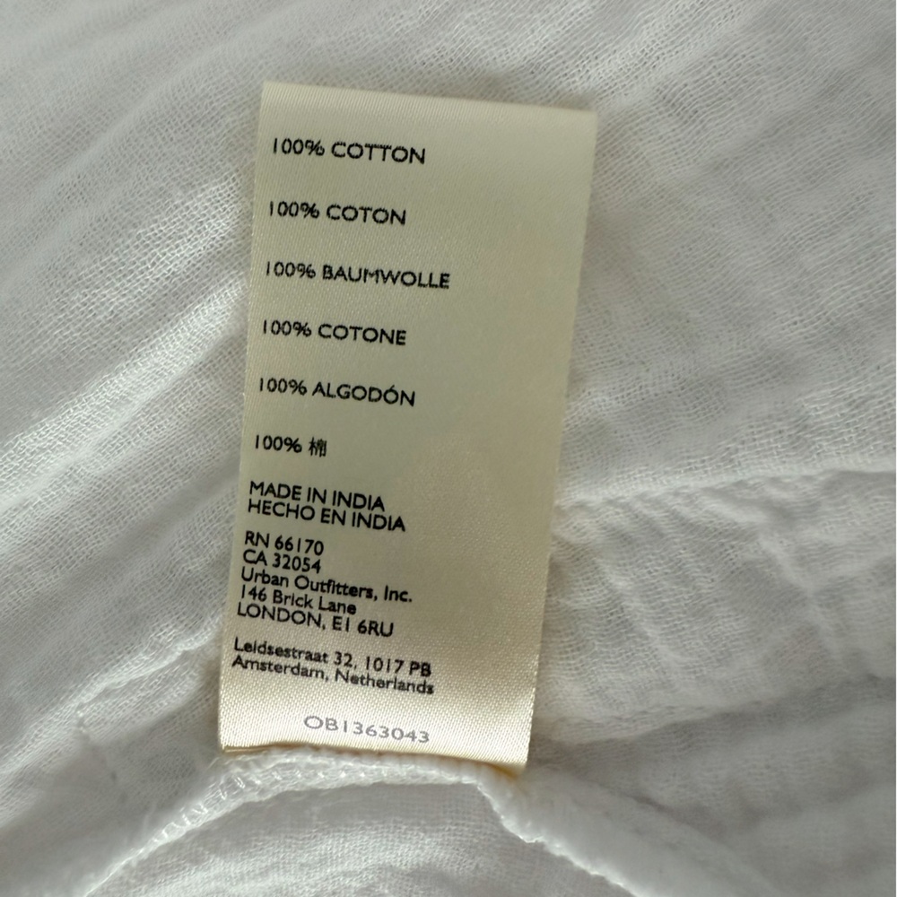 We The Free White Wrap Ribbed 100% Cotton Blouse - Picture 3 of 9